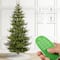 Glitzhome® 7.5ft Pre-Lit Green Upward Slim Fir Artificial Christmas Tree, Multicolor LED Lights